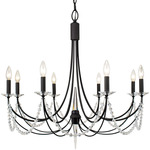 Brentwood Chandelier - Carbon / Crystal