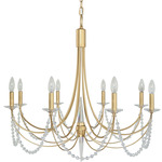 Brentwood Chandelier - French Gold / Crystal