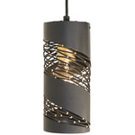 Flow Mini Incandescent Pendant - Matte Black / French Gold