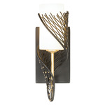 Flow Bracket Wall Sconce - Matte Black / French Gold / Opal