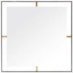 Framed Square Wall Mirror - Black / Gold / Mirror