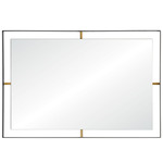 Framed Rectangular Wall Mirror - Black / Gold / Mirror