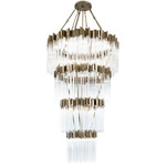 Matrix Tiered Chandelier - Havana Gold / Clear