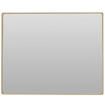 Kye Rounded Rectangular Mirror - Gold / Mirror
