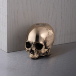 Skull Door Stop - Brass