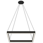 MIYO Glide Square Up/Down Suspension with Center Feed - Satin Black / Wood Espresso