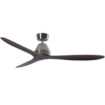 Lucci Air Whitehaven Smart Ceiling Fan - Brushed Chrome / Dark Koa