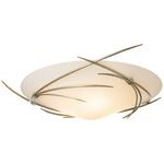 Wisp Semi Flush Ceiling Light - Modern Brass / Opal