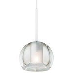 Gracie Monopoint Pendant - Floor Model - White / Frosted