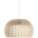 Atto 5000 Pendant - White / Natural Birch