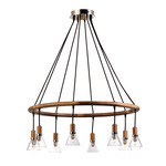 Scan Chandelier Walnut - Overstock - Walnut