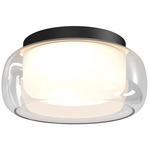 Aquina Ceiling Light - Matte Black / Clear