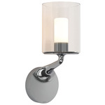 Elena Wall Sconce - Polished Chrome / Clear