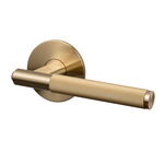 Door Handle Set - Linear - Brass