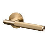 Fixed Door Handle - Linear - Brass