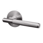 Lever Passage Door Handle Set - Linear Pattern - Steel