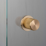 Fixed Door Knob - Linear - Brass