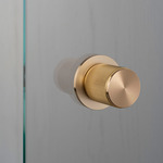 Fixed Door Knob - Linear Pattern - Brass