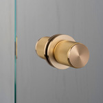 Fixed Door Knob - Linear Pattern - Brass