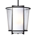 Bennington Outdoor Pendant - Textured Black / Opal