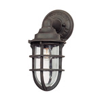 Wilmington Outdoor Wall Sconce - Rust / Clear
