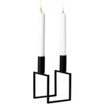 Kubus Line Candleholder - Black