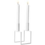 Kubus Line Candleholder - White