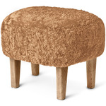 Ingeborg Footstool - Natural Oak / Honey Sheepskin