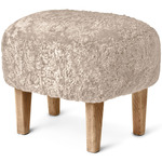 Ingeborg Footstool - Natural Oak / Moonlight Sheepskin