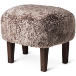 Ingeborg Footstool - Dark Stained Oak / Sahara Sheepskin