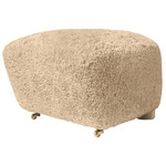 The Tired Man Footstool - Natural Oak / Honey Sheepskin