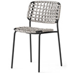 Yo! Outdoor Woven Rope Chair - Matte Black / Sand Tortuga