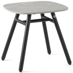 Yo! Outdoor Ceramic Side Table - Matte Black / Piasentina Grey