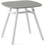 Yo! Outdoor Ceramic Side Table - Matte Optic White / Piasentina Grey