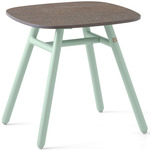 Yo! Outdoor Ceramic Side Table - Matte Thyme Green / Porphyry Brown