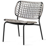 Yo! Outdoor Woven Rope Garden Chair - Matte Black / Sand Tortuga