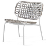 Yo! Outdoor Woven Rope Garden Chair - Matte Optic White / Sand Tortuga
