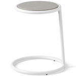 Kangoo Side Table - Matte Optic White / Piasentina Stone Melamine