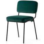 Sixty Chair - Matte Black / Forest Green Velvet
