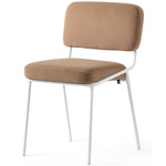 Sixty Chair - Matte Optic White / Camel Brown Velvet
