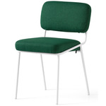 Sixty Chair - Matte Optic White / Forest Green Crossweave