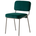 Sixty Chair - Matte Taupe / Forest Green Velvet