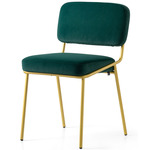 Sixty Chair - Painted Brass / Forest Green Velvet