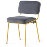 Sixty Chair - Painted Brass / Grey Velvet
