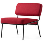 Sixty Crossweave Lounge Chair - Matte Black / Burgundy Crossweave