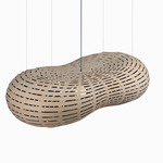 Cloud Pendant - Bamboo Exterior / Black Interior