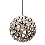 Coral Pendant - Bamboo Exterior / Black Interior