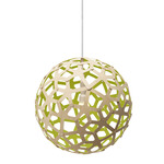 Coral Pendant - Bamboo Exterior / Lime Interior