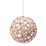 Coral Pendant - Bamboo Exterior / Pink Interior