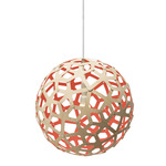 Coral Pendant - Bamboo Exterior / Red Interior